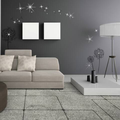 Walplus Wall Sticker Huge Black Dandelion Swarovski Crystal Home Decor
