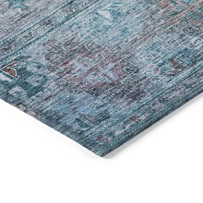 Machine Washable Indoor/ Outdoor Boho Moroccan Chantille Rug
