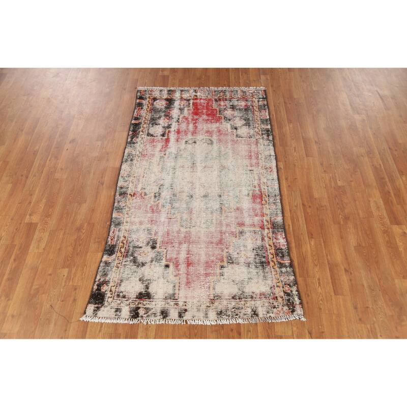 Hand Knotted Oriental 100% Wool Carpet Traditional Medallion Red Hamedan Area Rug - 6' 2'' X 3' 5''