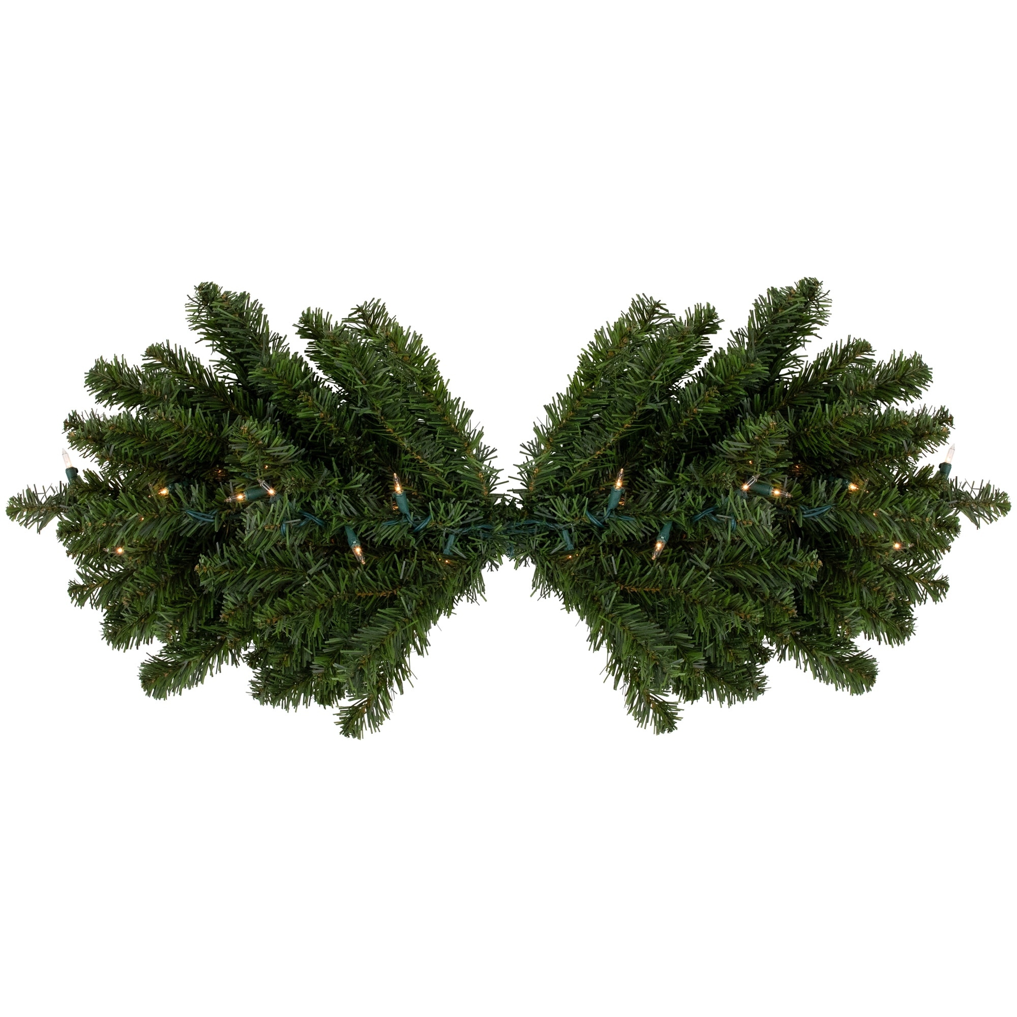 Pre-Lit Canadian Pine Artificial Christmas Swag - 32" - Clear Lights