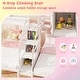 preview thumbnail 15 of 13, Bunk Bed for 3 Kids, Twin Over Twin with Storage Staircase and Safety Guardrails
