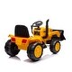 preview thumbnail 13 of 18, Electric 12V Ride-On Tractor with Front Loader, Remote Control, Bright Headlights, and Digging Handle for Kids Ages 3-6