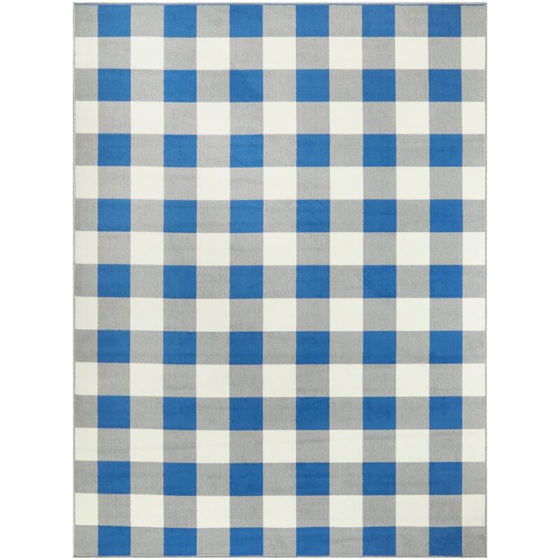 Porch & Den Morgen Gingham Check Indoor/Outdoor Area Rug