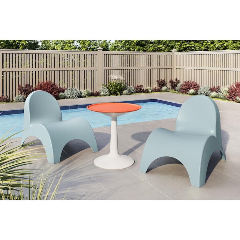 Angel Trumpet set of two Patio Chairs - Orange