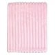 preview thumbnail 4 of 7, Stripe Plush Baby Blanket Pink