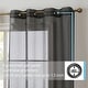 preview thumbnail 32 of 117, HLC.me 2 Piece Semi Sheer Voile Window Curtain Drapes Grommet Top Panels Bedroom, Living Room - Set of 2 panels