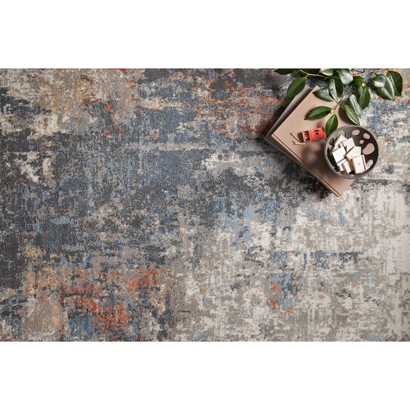 Alexander Home Rustic Glacier Abstract Area Rug
