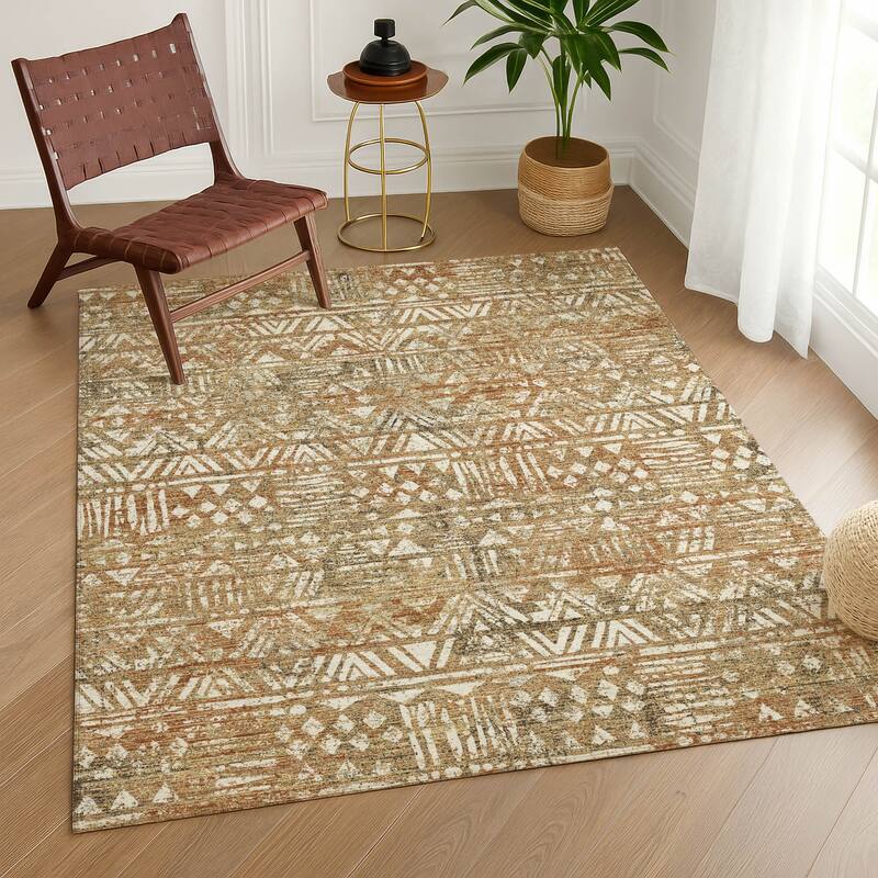 Machine Washable Indoor/ Outdoor Global Jara Chantille Rug