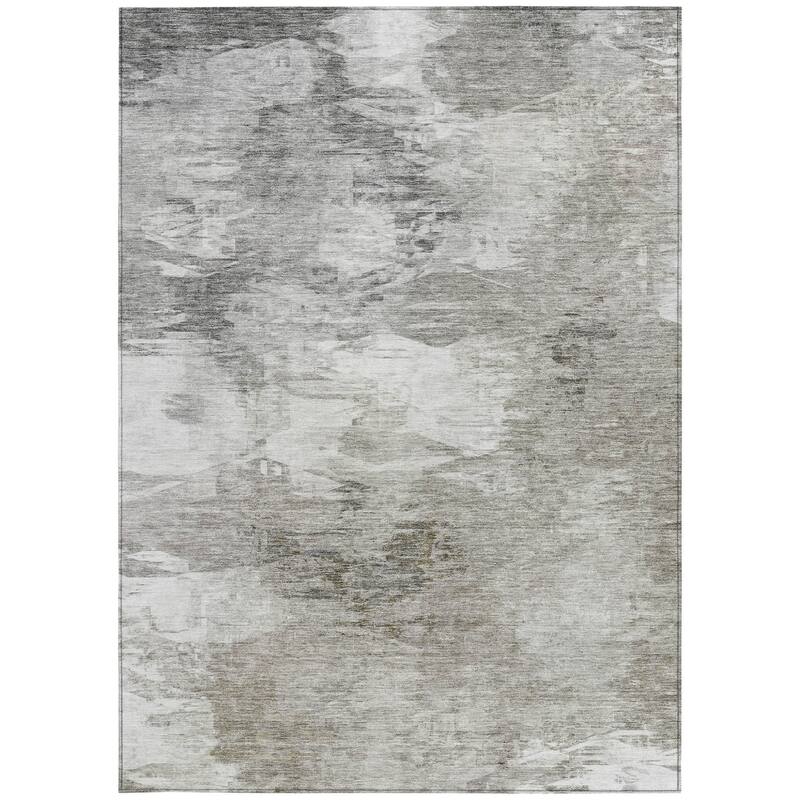 HomeRoots Abstract Transitional Rectangle Outdoor Rug