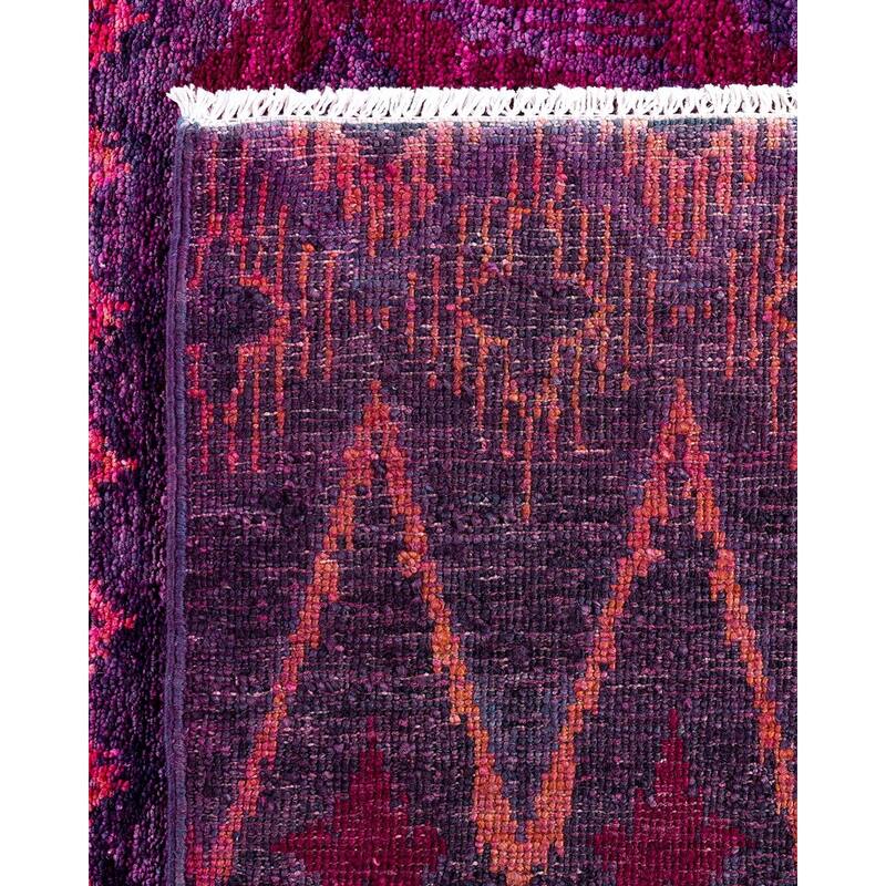 Contemporary Overdyed Wool Hand Knotted Area Rug - 6' 0" x 9' 4"