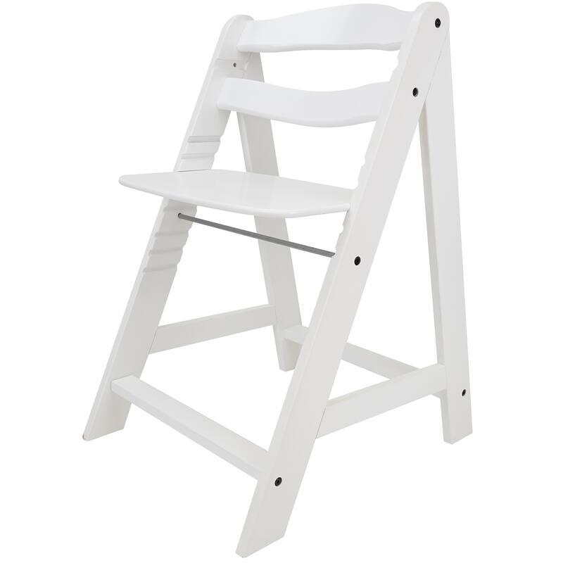 509 Sky Wooden Chair- White, German Beechwood, Kids Furniture, Adjustable Seat & Footrest (218 lbs)