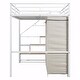 preview thumbnail 32 of 36, Metal Loft Bed with Wardrobe and Storage Shelves