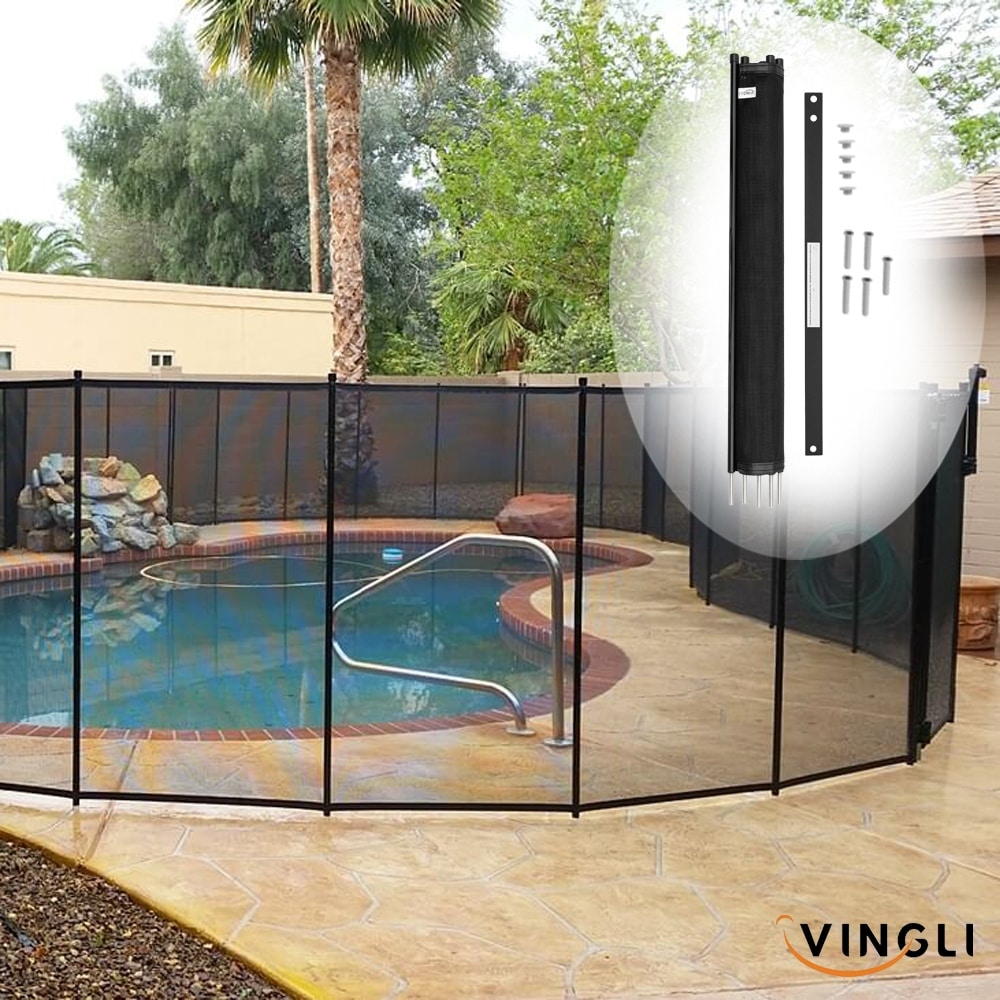 Inground pool safety fence top
