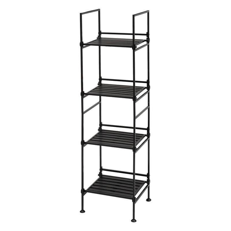 Organize It All 4 Tier Square Shelving Tower - 13.12 x 11.35 x 45.38