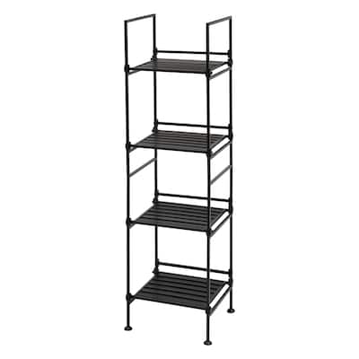 Organize It All 4 Tier Square Shelving Tower - 13.12 x 11.35 x 45.38