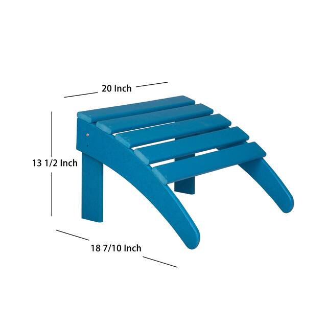 Laguna All-Weather Outdoor Patio Foldable Ottoman - Pacific Blue
