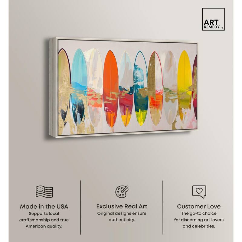 Surfboard Horizons II Canvas by Art Remedy