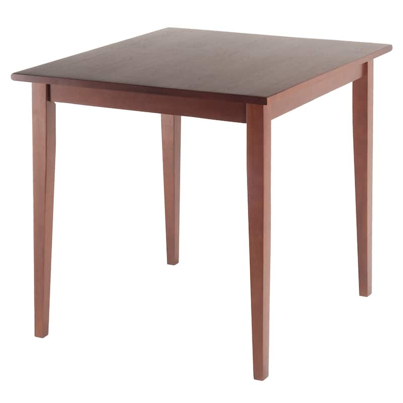 29.5" Walnut Brown Contemporary Square Dining Table