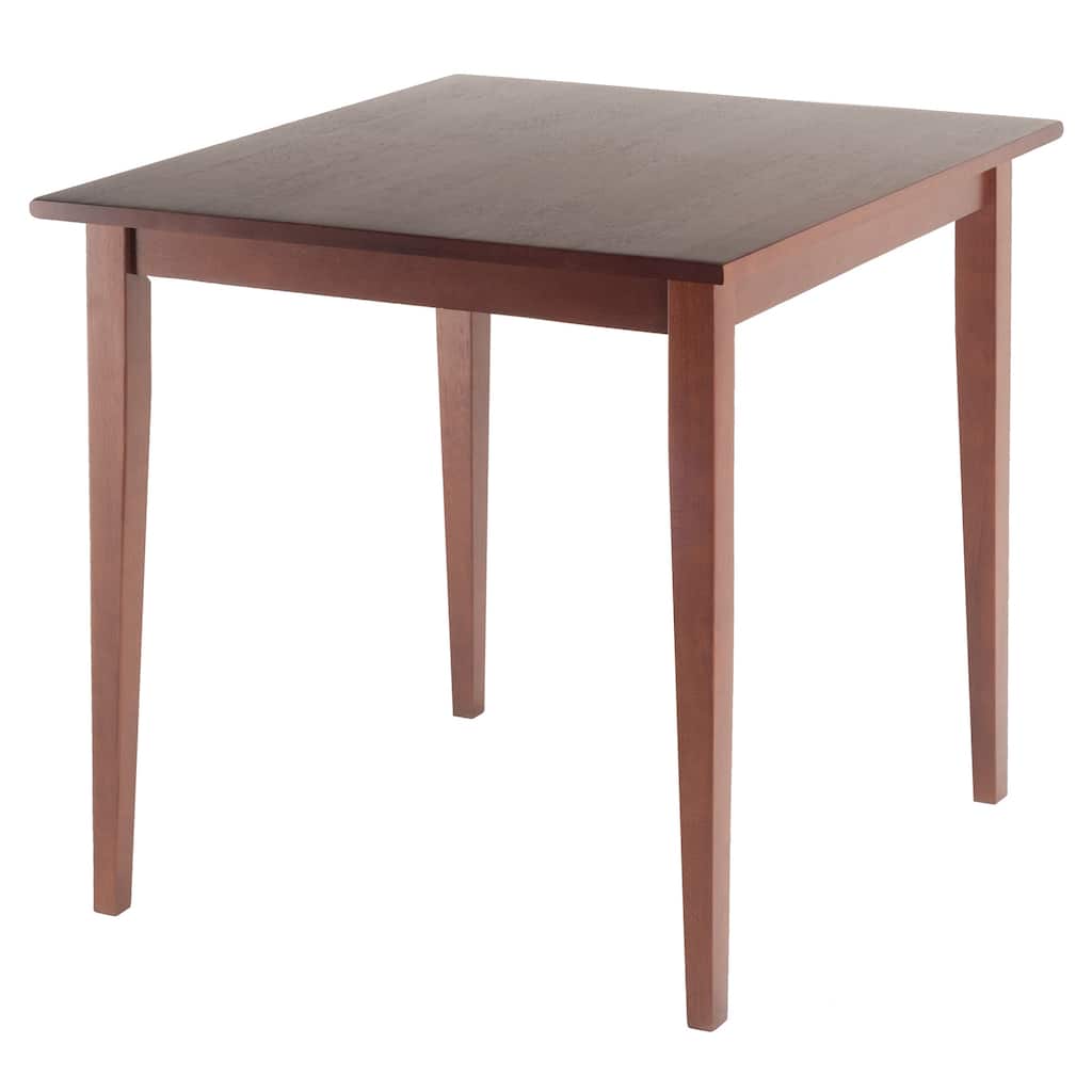 29.5" Walnut Brown Contemporary Square Dining Table