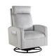 preview thumbnail 12 of 84, HOMYKA Swivel Glider Rocker Accent Chair for Nursery with Side Pocket Grey - Velvet