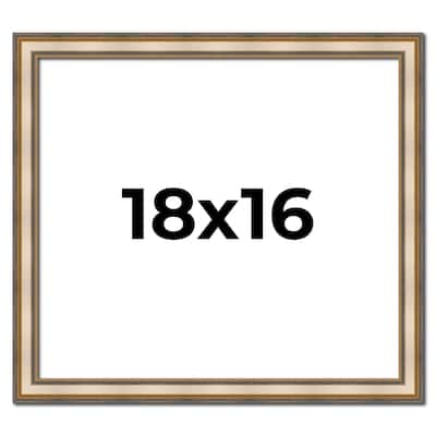 18x16 Frame Gold Solid Wood Shadow Box Width 1.5 Inches | Interior Frame Depth 2 3/8 Inches