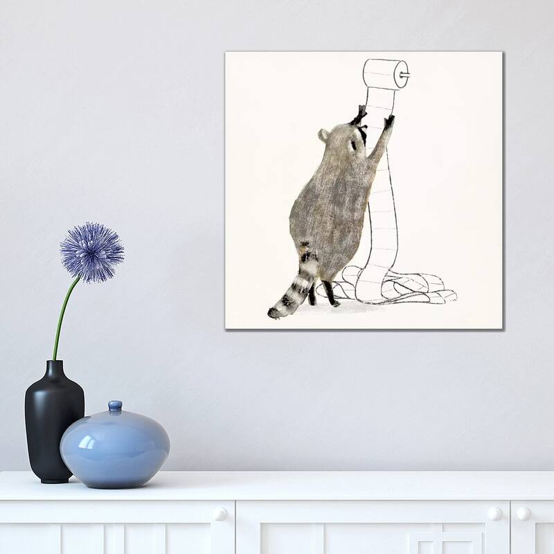 iCanvas "Rascally Raccoon IV" by Victoria Barnes Canvas Print - 18x18x1.5