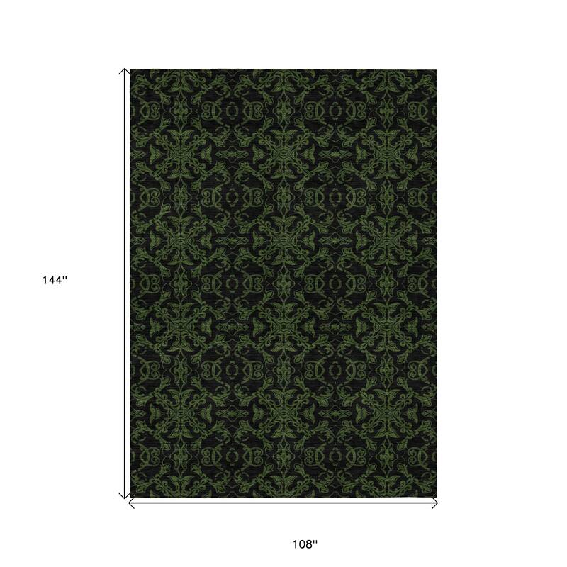 HomeRoots Medallion Transitional Rectangle Outdoor Rug