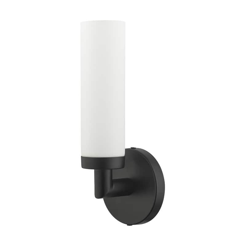 Livex Lighting 1-Light Cylindrical ADA Sconce, 10103-04 - 4.25" W x 11" H x 4" Ext.