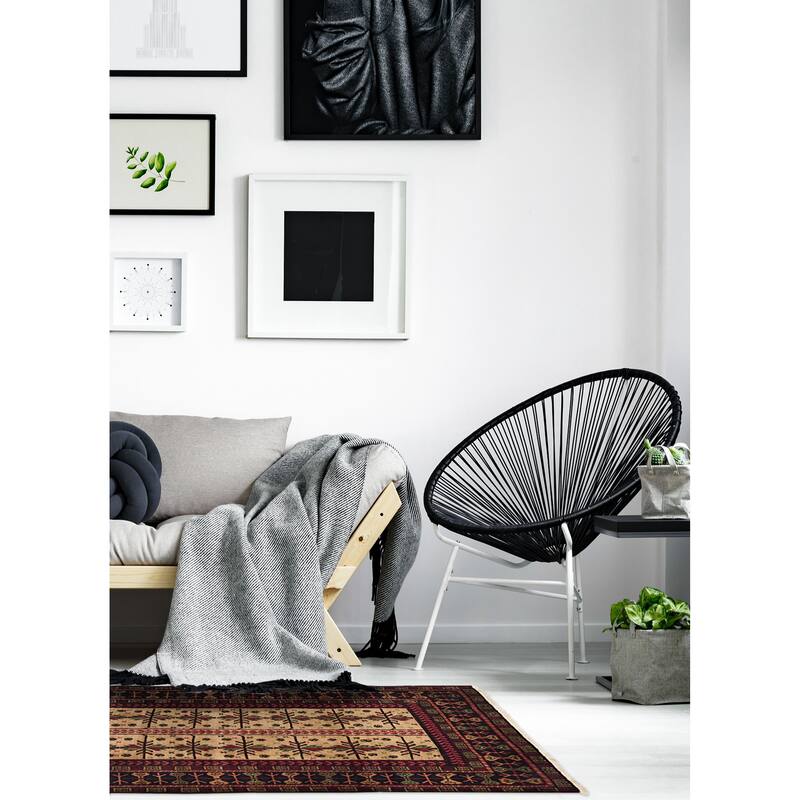 ECARPETGALLERY Hand-knotted Teimani Beige Wool Rug - 3'10 x 6'6