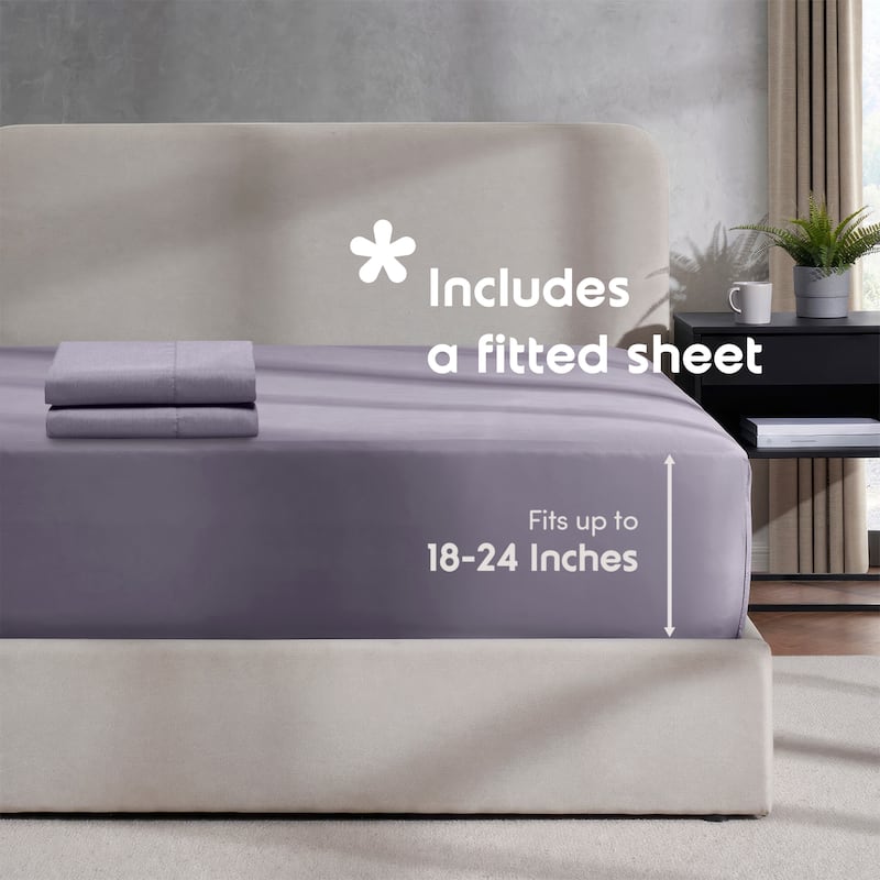 Emperyan Duvet Cover With Fitted Sheet Soft Double Brushed Bedding Set