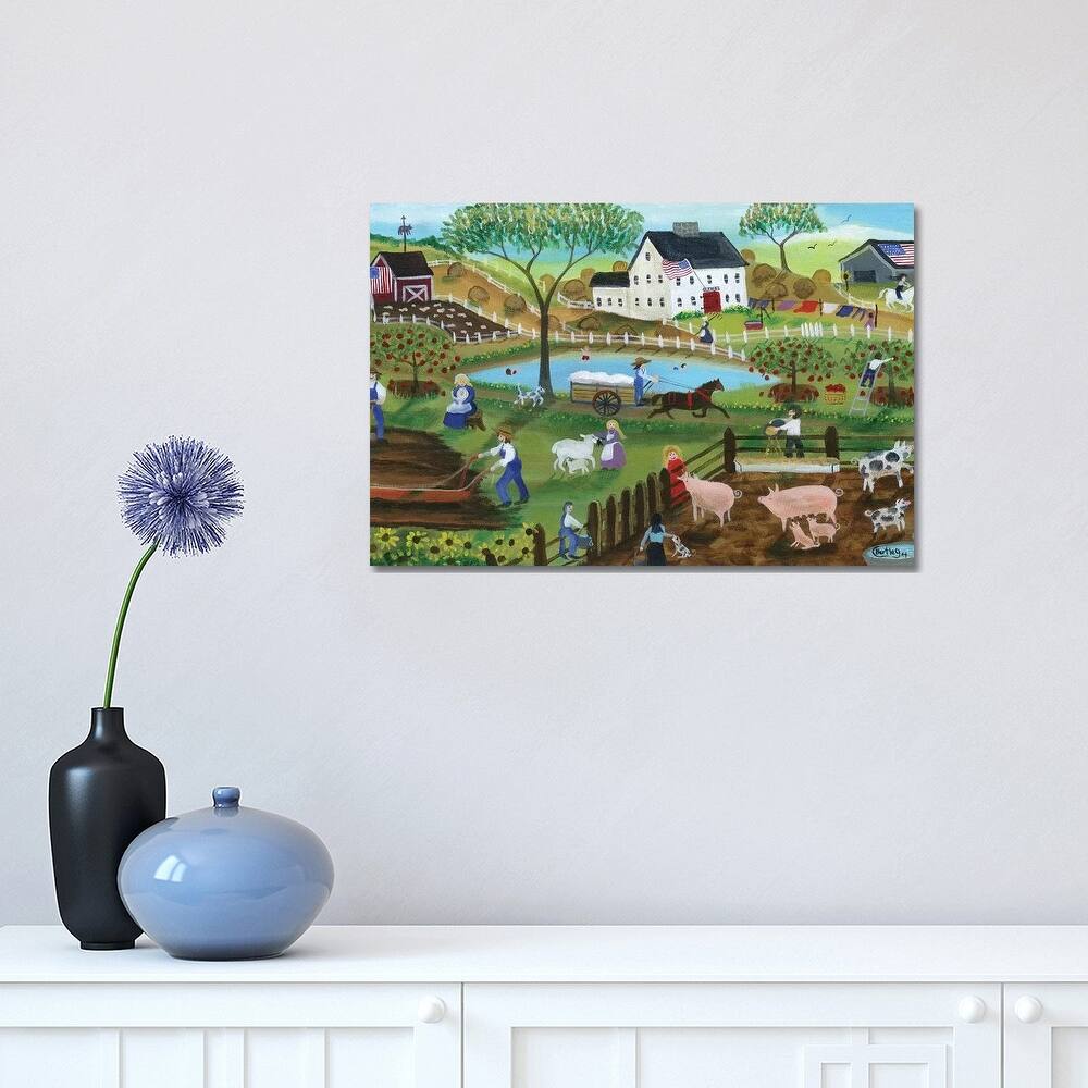 iCanvas "Old Tyme Americana Country Farmyard" by Cheryl Bartley Canvas Print