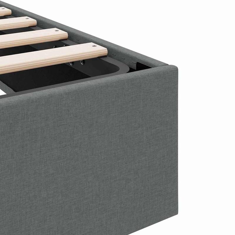 vidaXL Storage Bed with Mattress in Fabric
