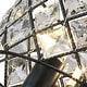 preview thumbnail 6 of 8, 3 Light Modern Black Crystal Semi Flush Mount Ceiling Light - 11.81''