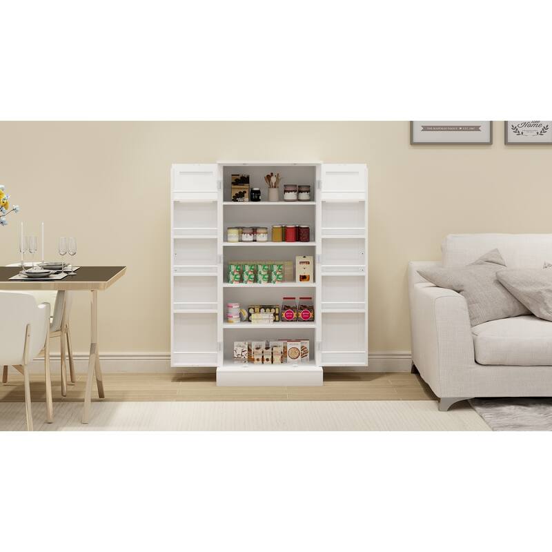 Food Storage Organizer Pantry Cabinet with Shelves, Tall Floor Cabinet Buffet Cabinet Hallway Cabinet
