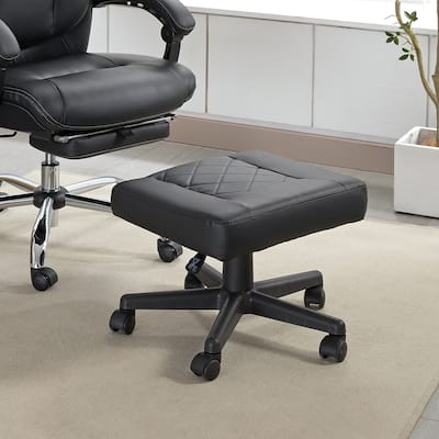 Multi-Use Footrest,Stool Adjustable Height Footrest Ottoman with Wheels, Ergonomic Foot Stool for Home Office