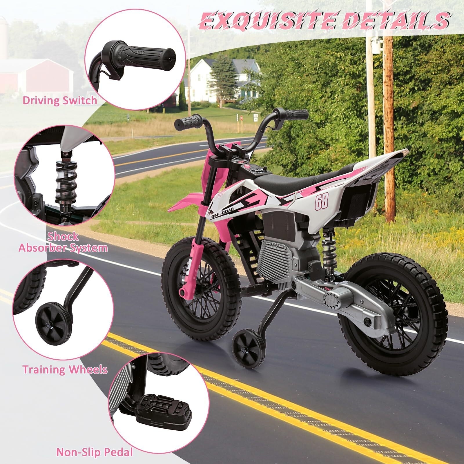 12V Electric Dirt Bike Kids Electric Motorcycle with 25W 2 Motor Bed Bath Beyond 41781379