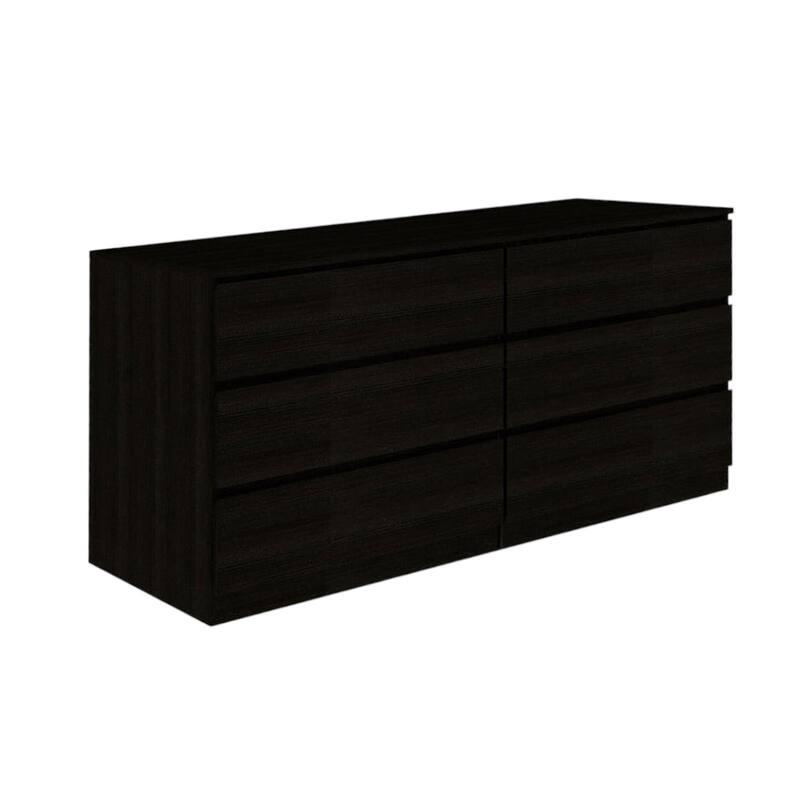 HomeRoots Three Piece Brown and Black Bedroom Set