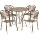 preview thumbnail 12 of 23, 30-in. Round Steel Folding Patio Table Set w/ 4 Chairs