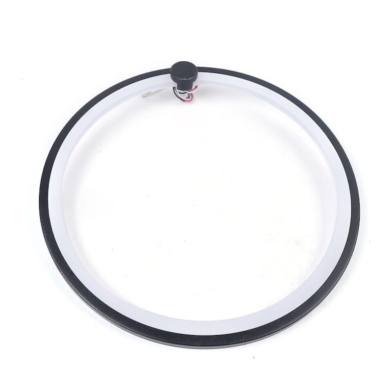 8-Light Dimmable Modern Black Flush Mount Light - 33"