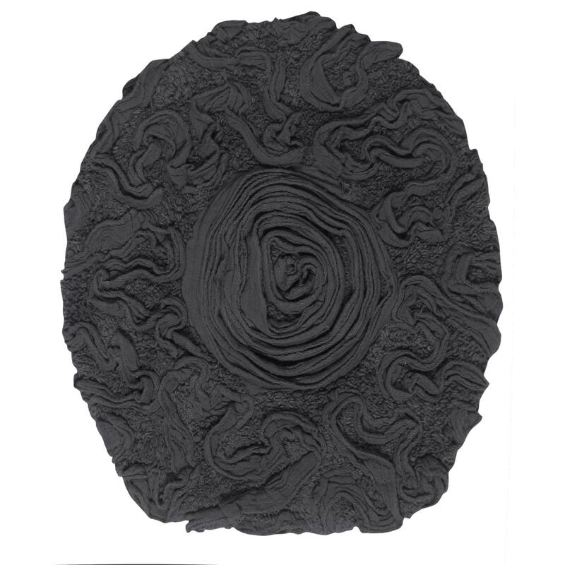 Home Weavers Bell Flower Cotton Soft, Water Absorbent Toilet Seat Lid Cover, Machine Washable 18"x18" Toilet Lid Cover