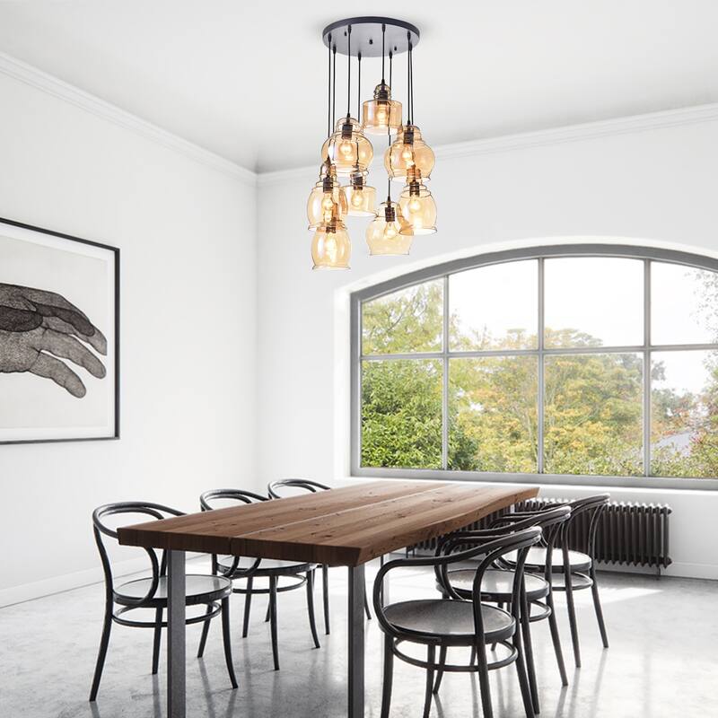 Galeras 8-Light Cluster Bell Pendant