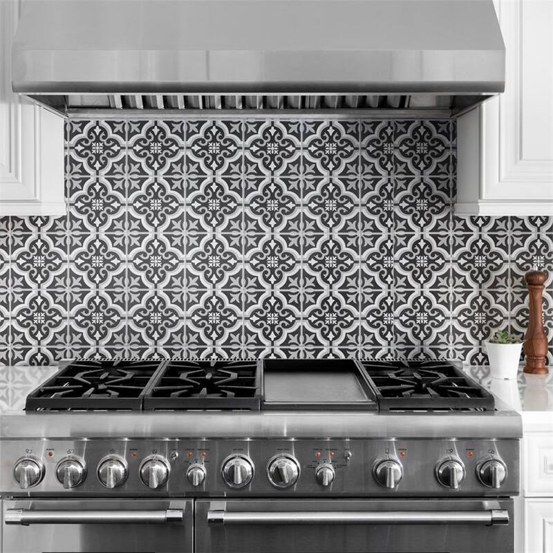 SomerTile Braga Classic II Encaustic 7.75" x 7.75" Ceramic Floor and Wall Tile