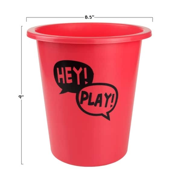 Giant Yard Pong Outdoor Game Set for the Whole Family – 12 Buckets, 2 Balls, and Carrying Tote by Hey! Play!