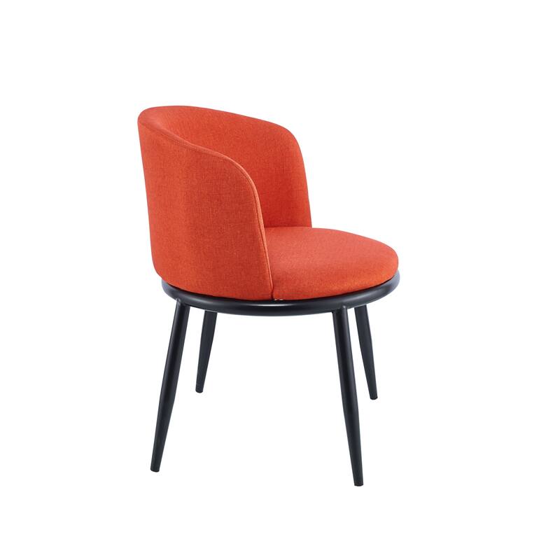 Porthos Home Danyl Fabric Dining Chairs with Iron Legs, Set of 2