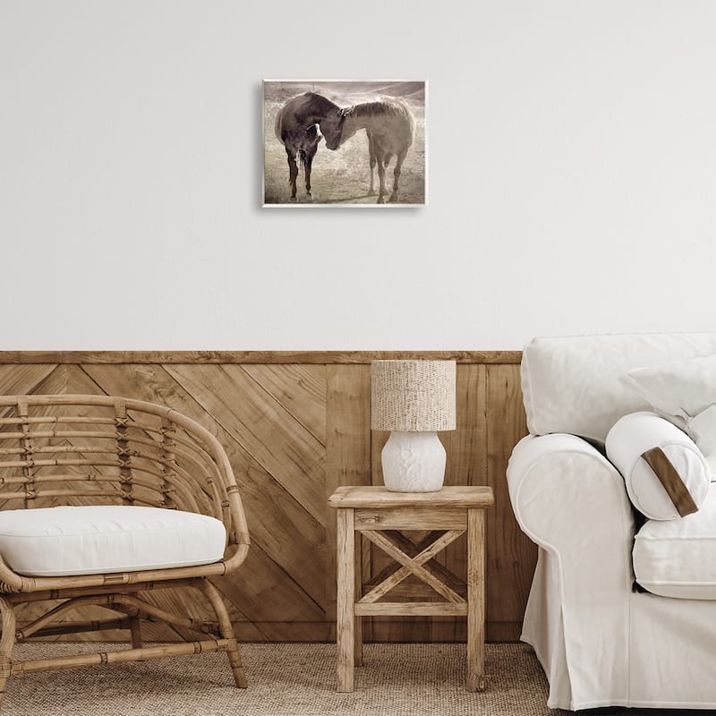 Stupell Muted Horse Pair Hugging Wall Plaque Art Design By Steve Toole