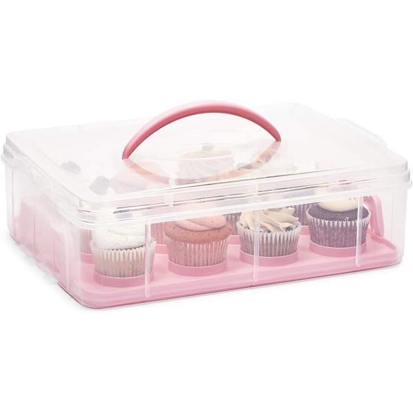 Cupcake Carrier, 3-Tiers Cupcake Containers, Holds 36 Cupcakes