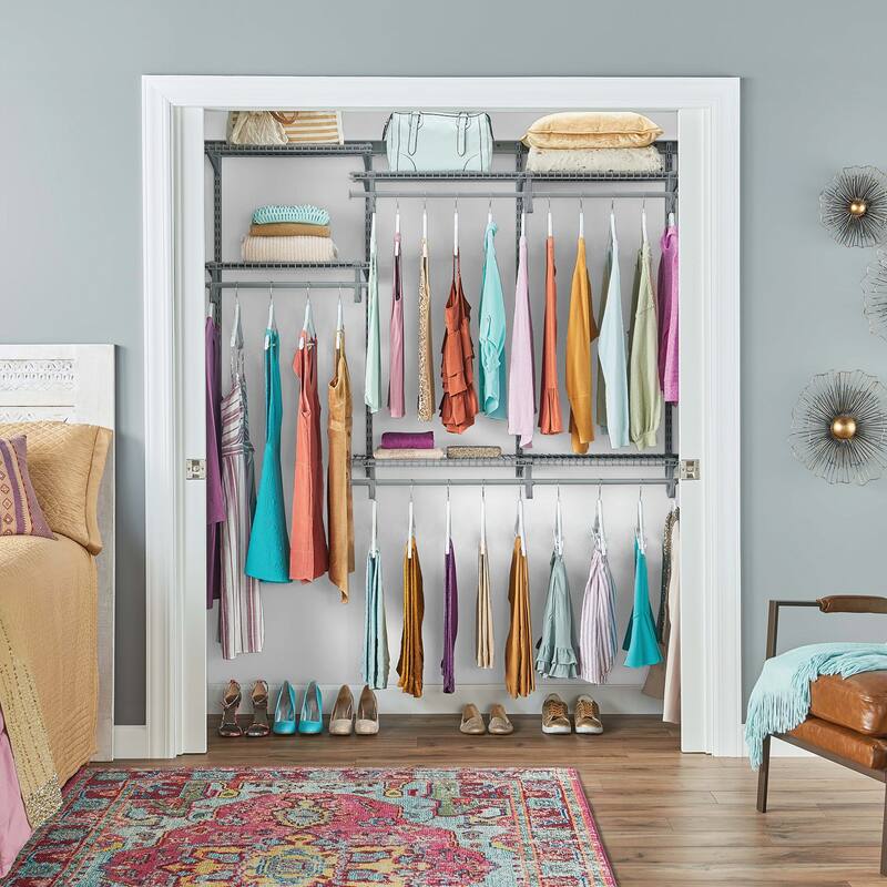 ClosetMaid ShelfTrack 48-72 inch W Adjustable Wire Closet System