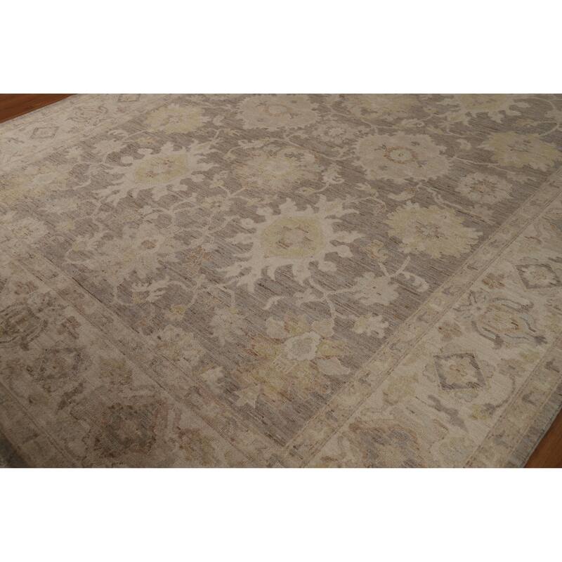 Vegetable Dye Oushak Turkish Area Rug Oriental Handmade Wool Carpet - 8'6"x 11'9"