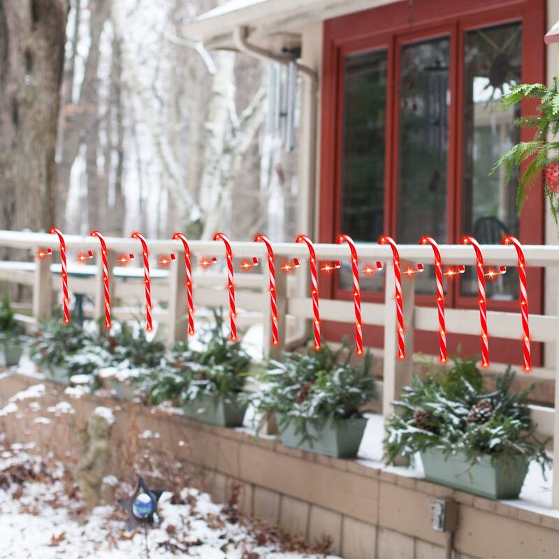 Christmas Candy Cane Lights 10 PCS