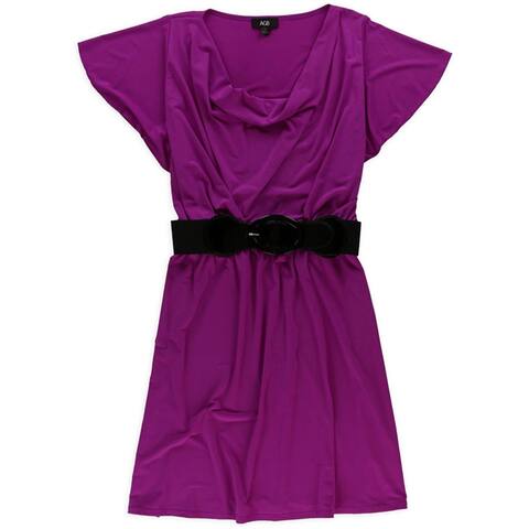 Agb Womens Belted A-Line Dress